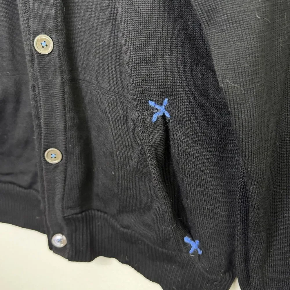 The Hundreds Public Label 100% Merino Wool Cardigan Black Men’s XL